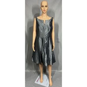 Jones Wear Women's Beaded Grey Dress Size 14‎